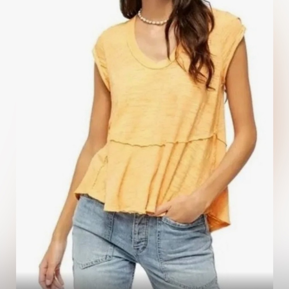 We The Free Light Pink Layered Boho Shirt Sleeve‎ Tee